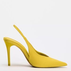 Zara Mustard Slingback Heels